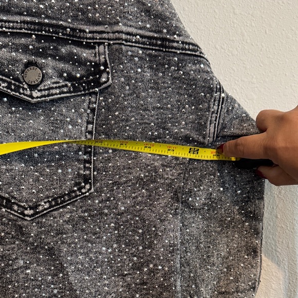 Sparkling Black Denim Jacket for Women - Picture 6 of 6